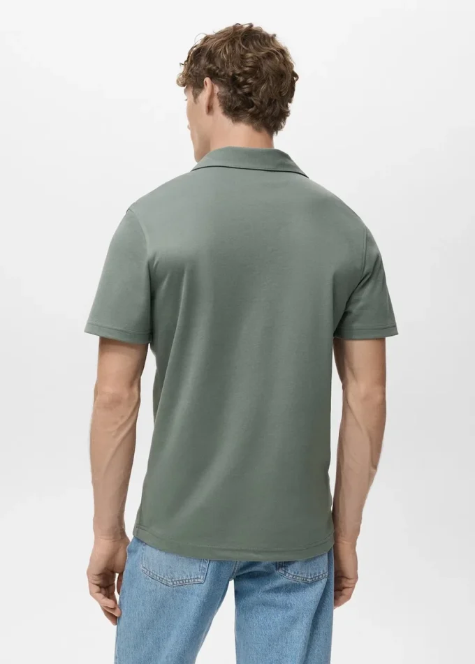 Bawełniana koszulka polo z pikowanego materiału Bawełniana koszulka polo z pikowanego materiału