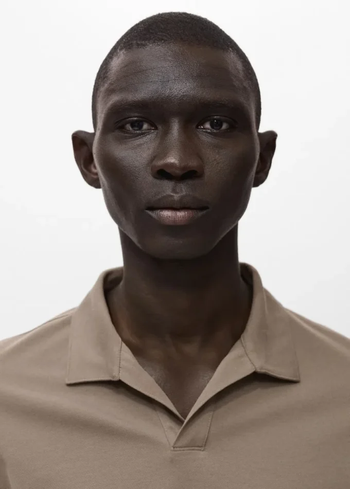 Bawełniana koszulka polo z pikowanego materiału Bawełniana koszulka polo z pikowanego materiału