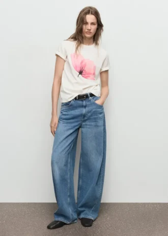 Bawełniana koszulka w kwiatowy wzór