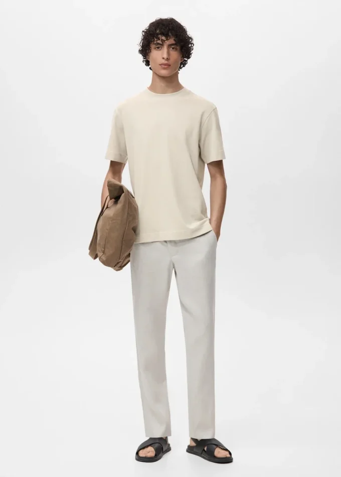 Bawełniana koszulka z cienkiej dzianiny Bawełniana koszulka z cienkiej dzianiny