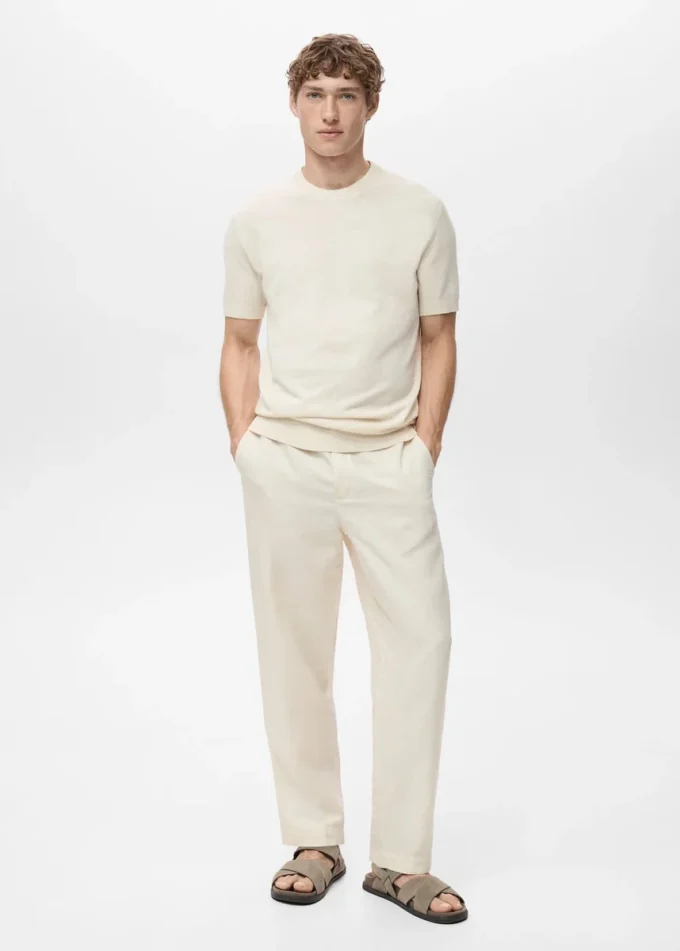 Bawełniana koszulka z cienkiej dzianiny Bawełniana koszulka z cienkiej dzianiny