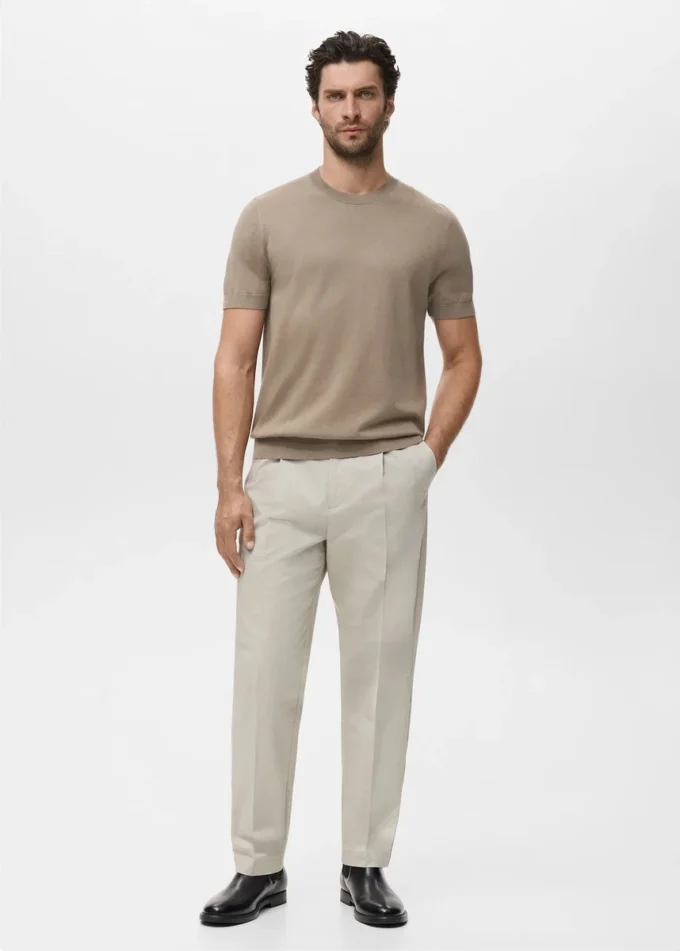 Bawełniana koszulka z cienkiej dzianiny Bawełniana koszulka z cienkiej dzianiny