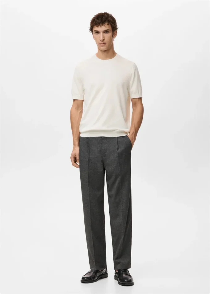 Bawełniana koszulka z cienkiej dzianiny Bawełniana koszulka z cienkiej dzianiny