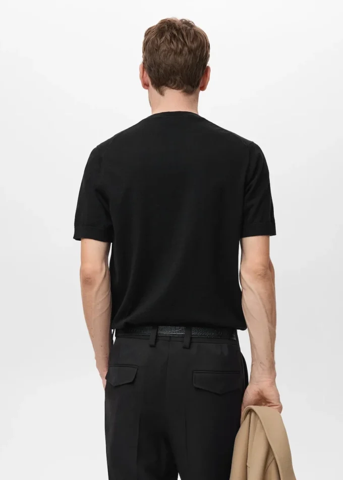 Bawełniana koszulka z cienkiej dzianiny Bawełniana koszulka z cienkiej dzianiny