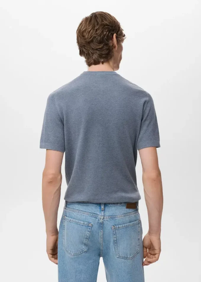 Bawełniana koszulka z cienkiej dzianiny Bawełniana koszulka z cienkiej dzianiny