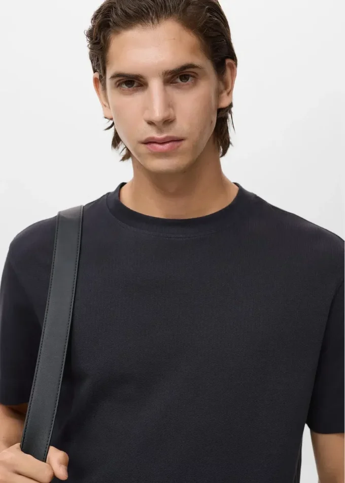 Bawełniana koszulka z cienkiej dzianiny Bawełniana koszulka z cienkiej dzianiny