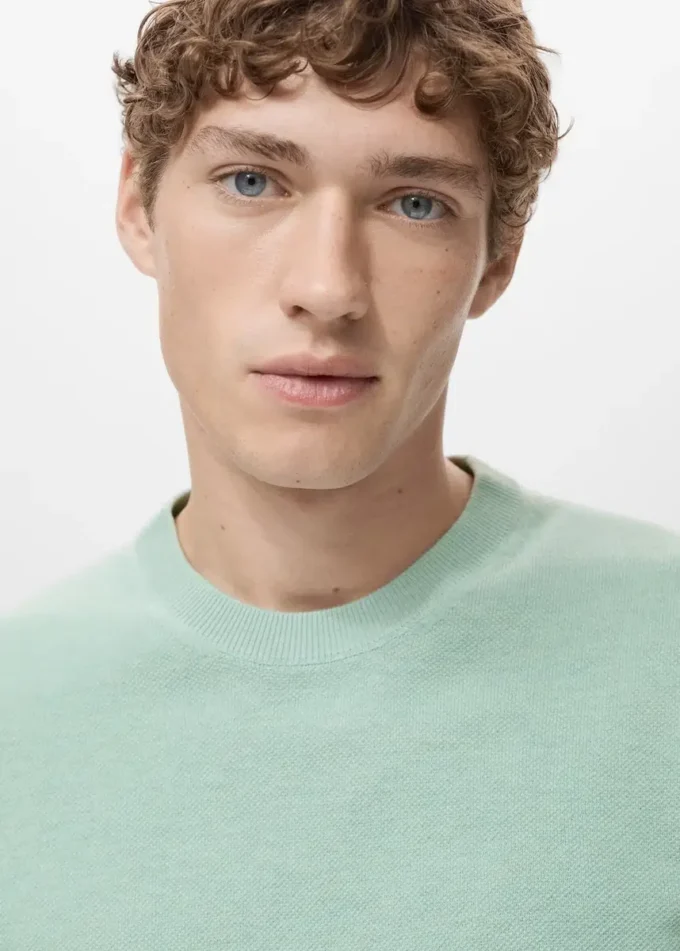 Bawełniana koszulka z cienkiej dzianiny Bawełniana koszulka z cienkiej dzianiny