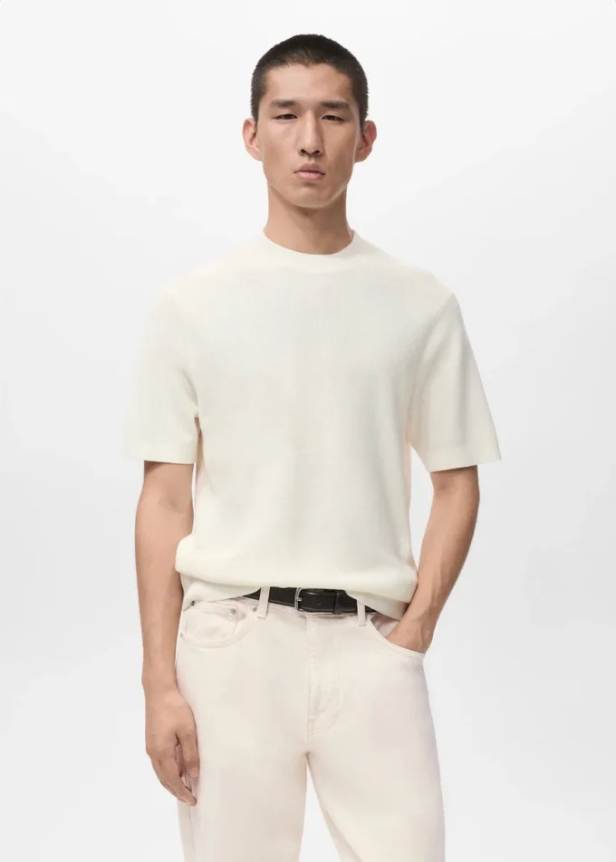 Bawełniana koszulka z dzianiny Bawełniana koszulka z dzianiny