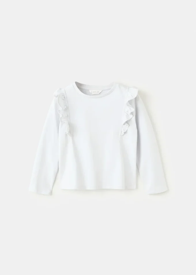 Bawełniana koszulka z falbanami