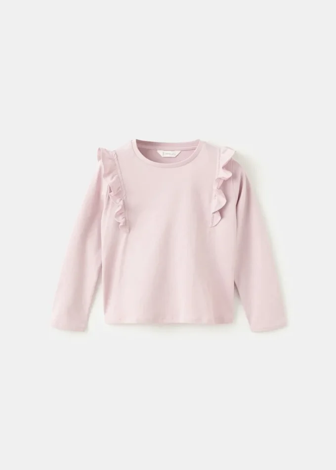 Bawełniana koszulka z falbanami