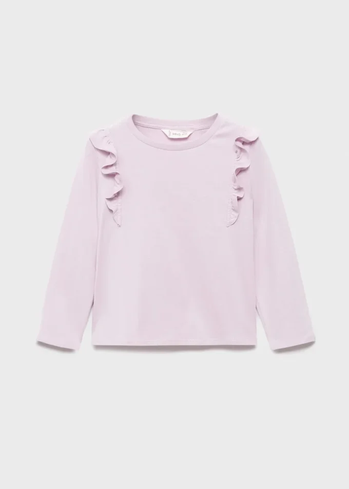 Bawełniana koszulka z falbanami Bawełniana koszulka z falbanami