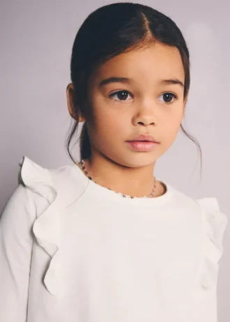 Bawełniana koszulka z falbanami