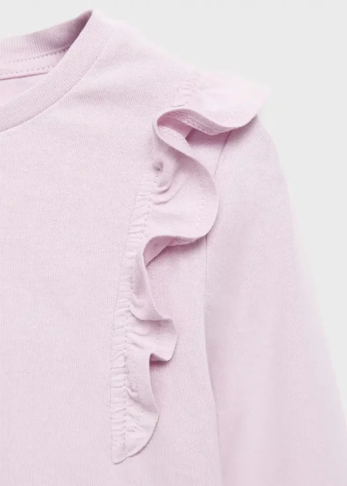 Bawełniana koszulka z falbanami Bawełniana koszulka z falbanami