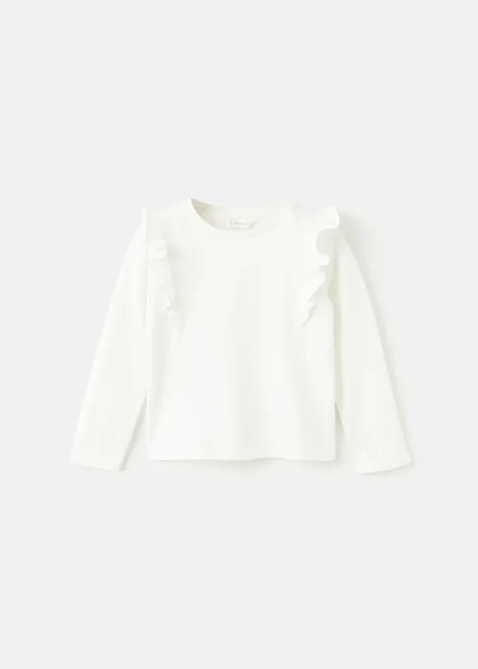 Bawełniana koszulka z falbanami