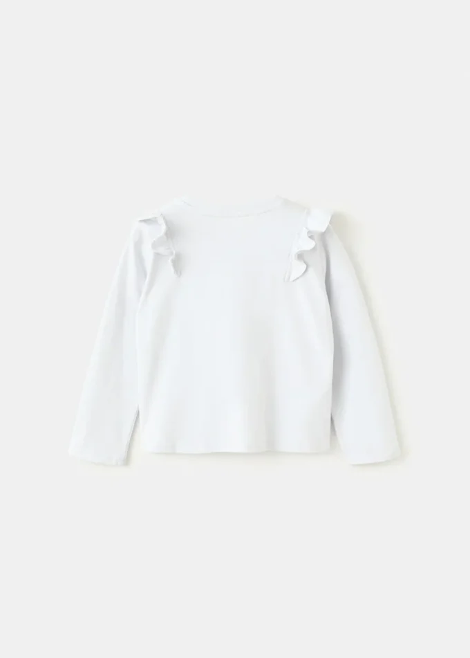 Bawełniana koszulka z falbanami