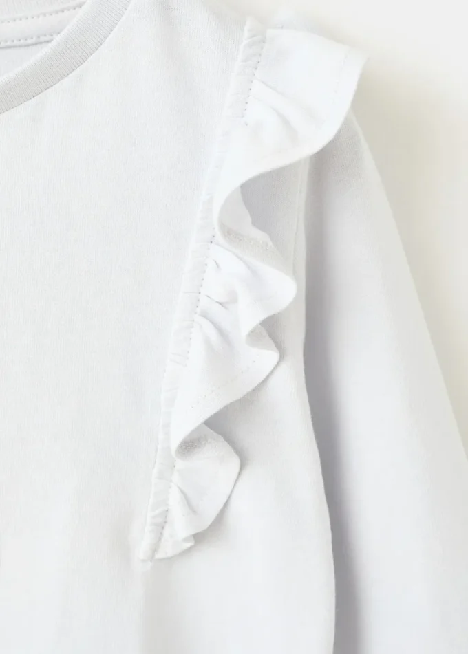 Bawełniana koszulka z falbanami