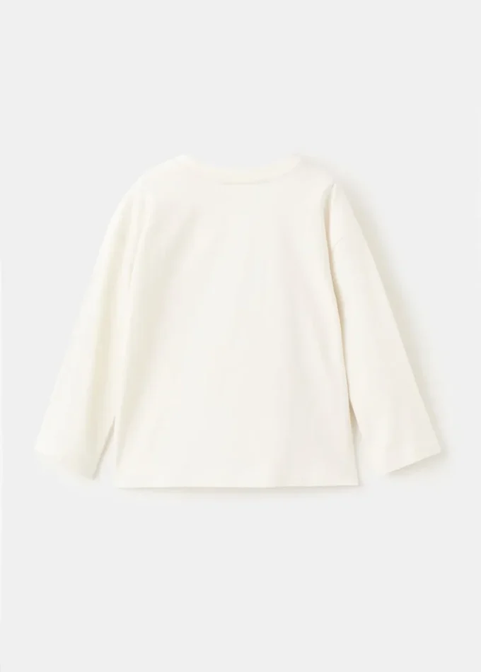 Bawełniana koszulka z haftowanym misiem Bawełniana koszulka z haftowanym misiem