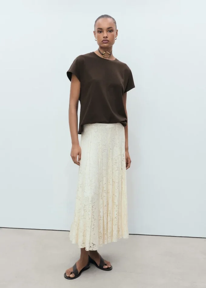 Bawełniana koszulka z okrągłym dekoltem Bawełniana koszulka z okrągłym dekoltem