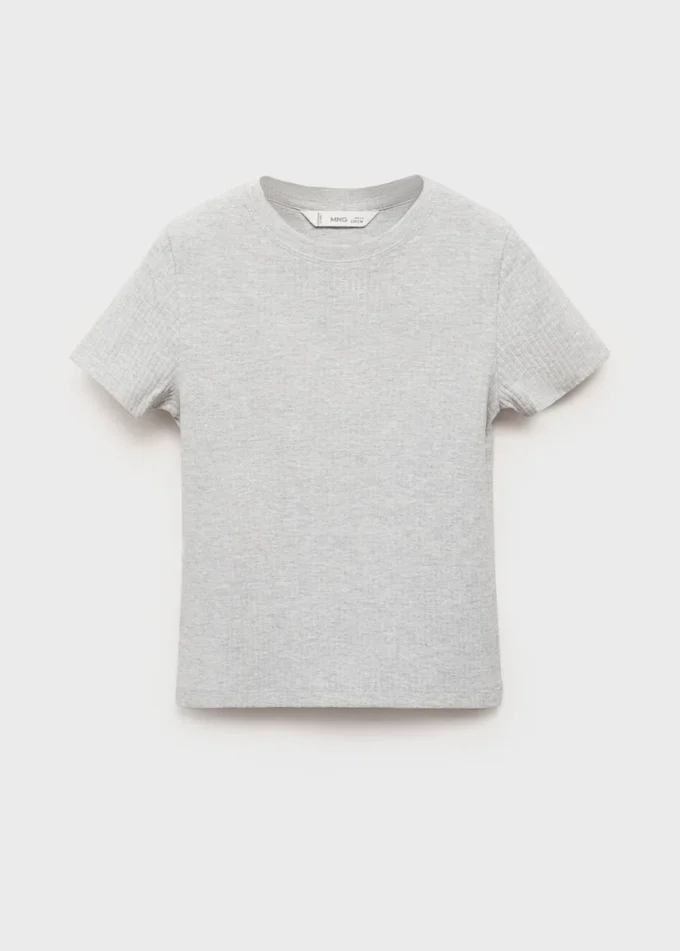 Bawełniana koszulka z prążkowanym splotem Bawełniana koszulka z prążkowanym splotem