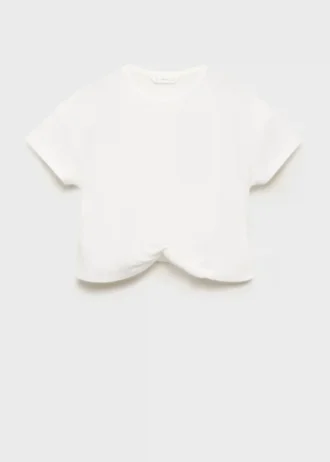 Bawełniana koszulka z węzłem