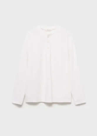 Bawełniana koszulka zapinana na guziki