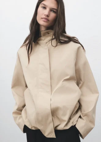 Bawełniana kurtka z kołnierzem z sztruksu