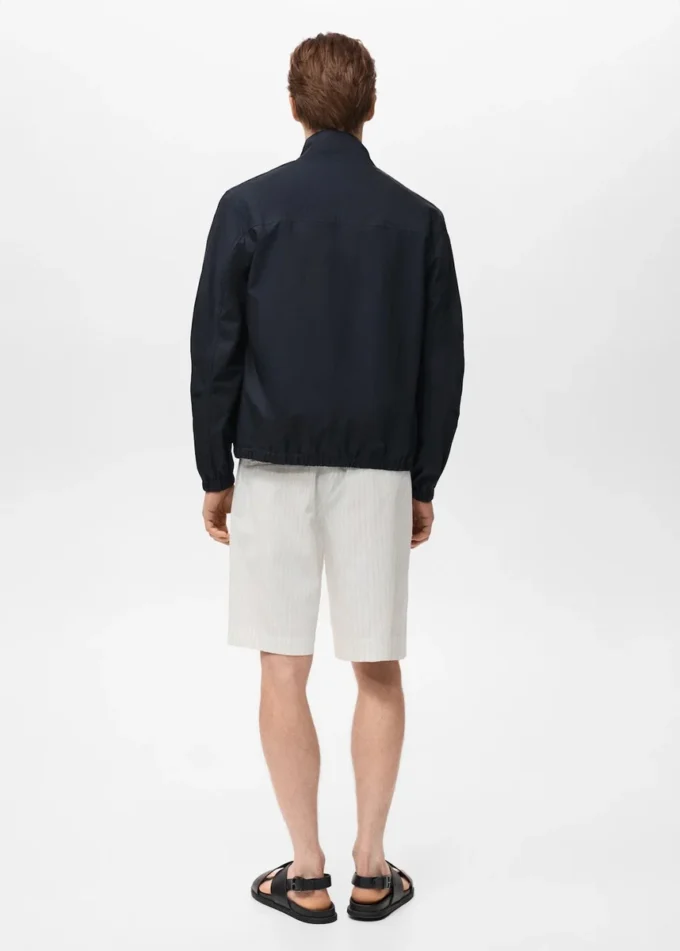 Bawełniana kurtka z kołnierzem zapinanym na guziki Bawełniana kurtka z kołnierzem zapinanym na guziki