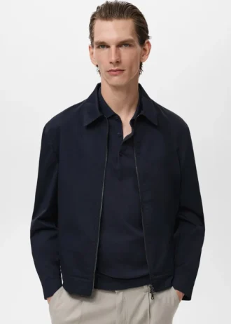 Bawełniana kurtka zapinana na zamek błyskawiczny