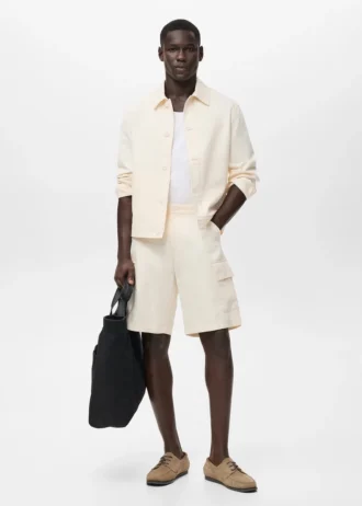 Bawełniane bermudy cargo z lyocellu