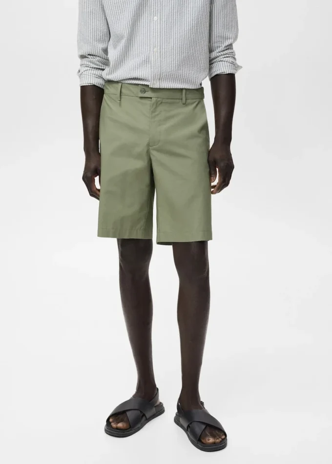 Bawełniane bermudy z wewnętrzną gumką Bawełniane bermudy z wewnętrzną gumką