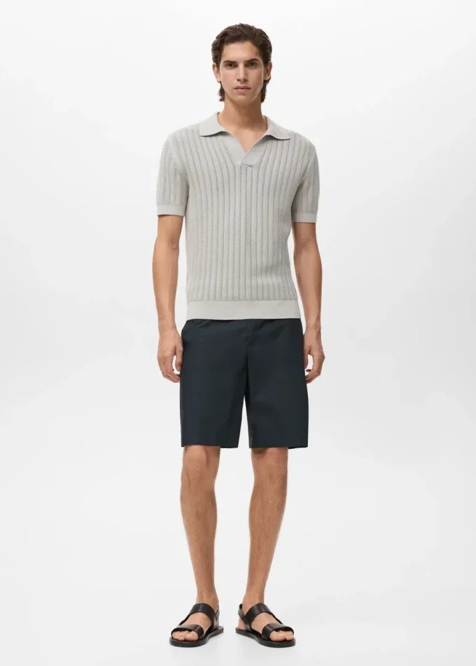 Bawełniane bermudy z wewnętrzną gumką Bawełniane bermudy z wewnętrzną gumką