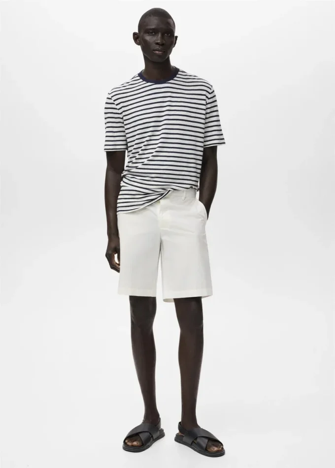 Bawełniane bermudy z wewnętrzną gumką Bawełniane bermudy z wewnętrzną gumką