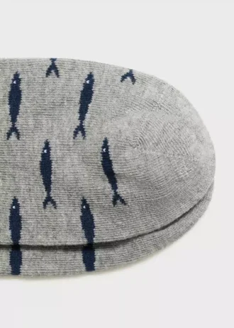 Bawełniane skarpety z nadrukiem ryb