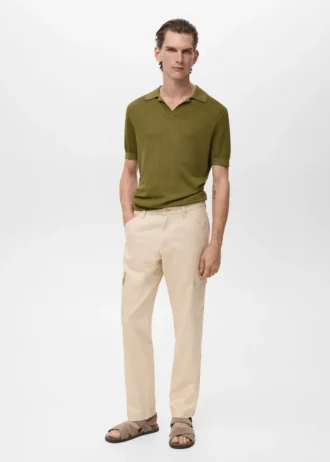 Bawełniane spodnie cargo z lyocellu