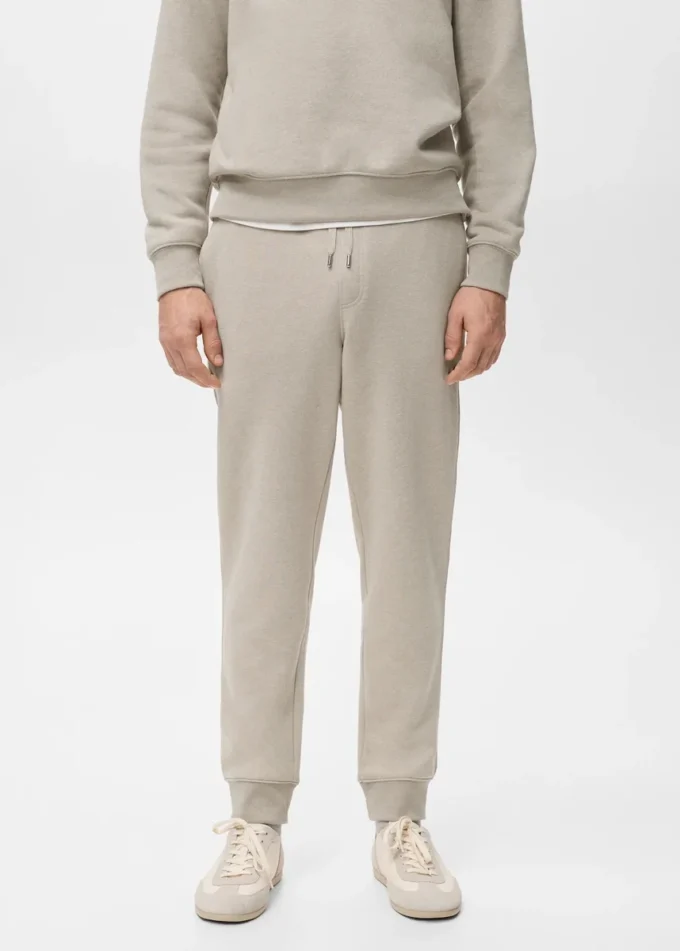 Bawełniane spodnie dresowe z elastyczną talią Bawełniane spodnie dresowe z elastyczną talią