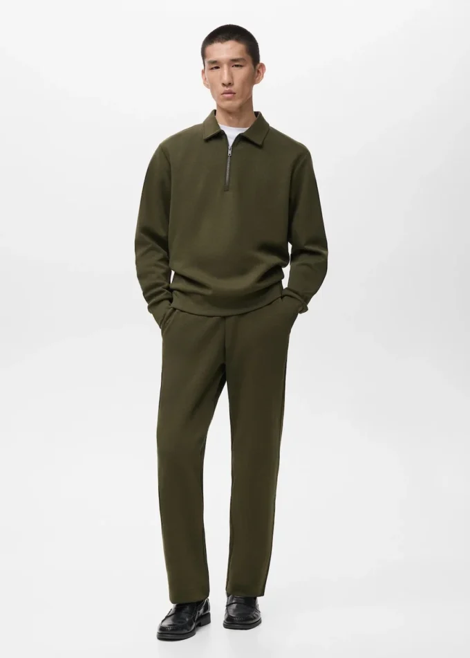 Bawełniane spodnie dresowe z elastyczną talią Bawełniane spodnie dresowe z elastyczną talią