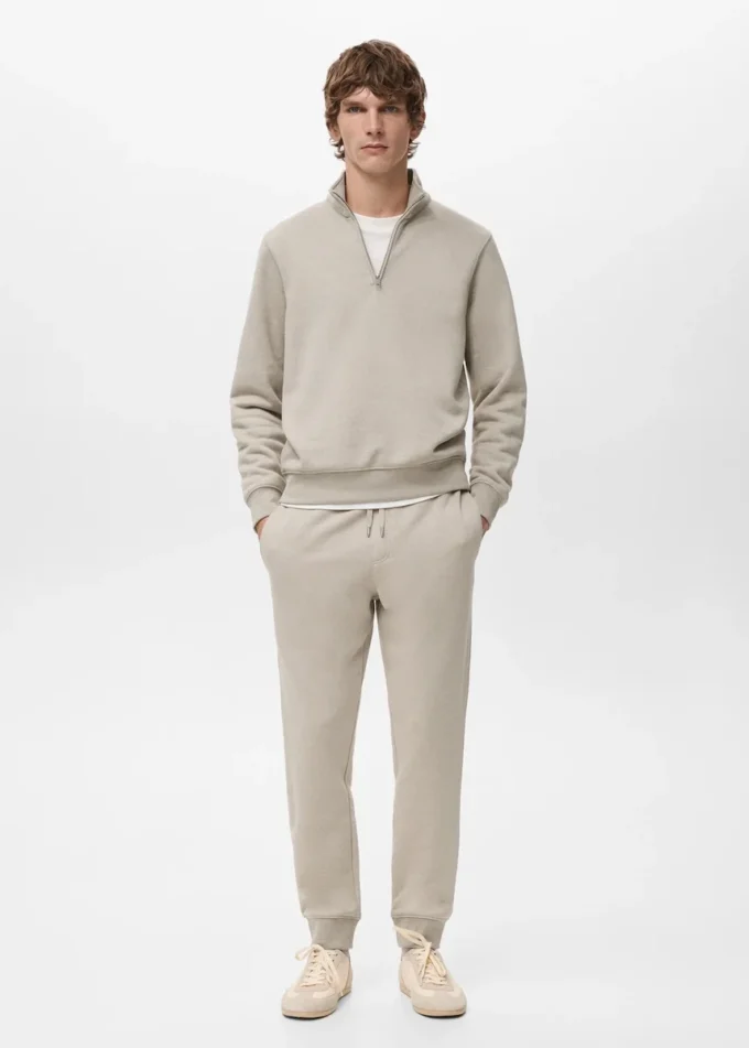 Bawełniane spodnie dresowe z elastyczną talią Bawełniane spodnie dresowe z elastyczną talią