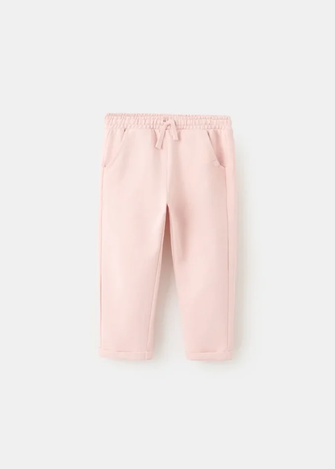 Bawełniane spodnie dresowe ze sznurkiem