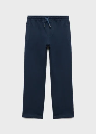 Bawełniane spodnie dresowe ze sznurkiem