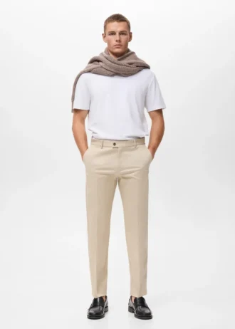 Bawełniane spodnie o regularnym kroju