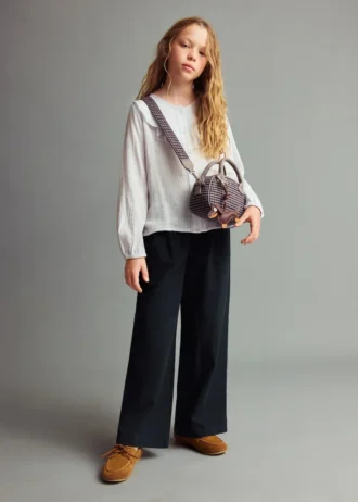 Bawełniane spodnie typu culotte