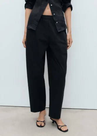 Bawełniane spodnie z elastyczną talią