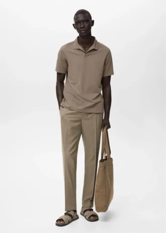 Bawełniane spodnie z zwężanymi nogawkami