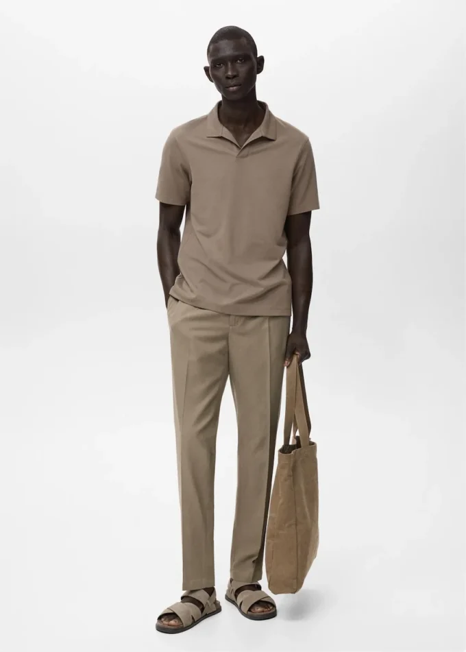 Bawełniane spodnie z zwężanymi nogawkami Bawełniane spodnie z zwężanymi nogawkami