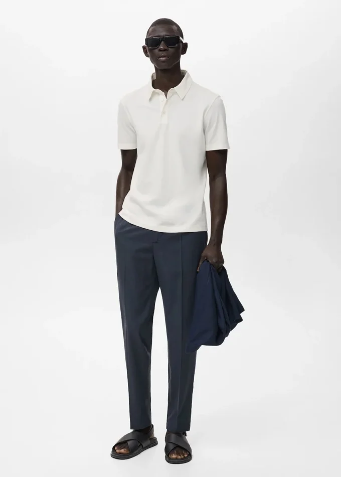 Bawełniane spodnie z zwężanymi nogawkami Bawełniane spodnie z zwężanymi nogawkami