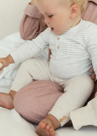 Bawełniany body w paski dla niemowląt