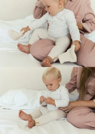 Bawełniany body w paski dla niemowląt