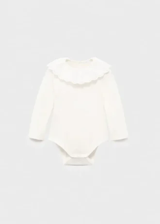 Bawełniany body z dekoltem babydoll