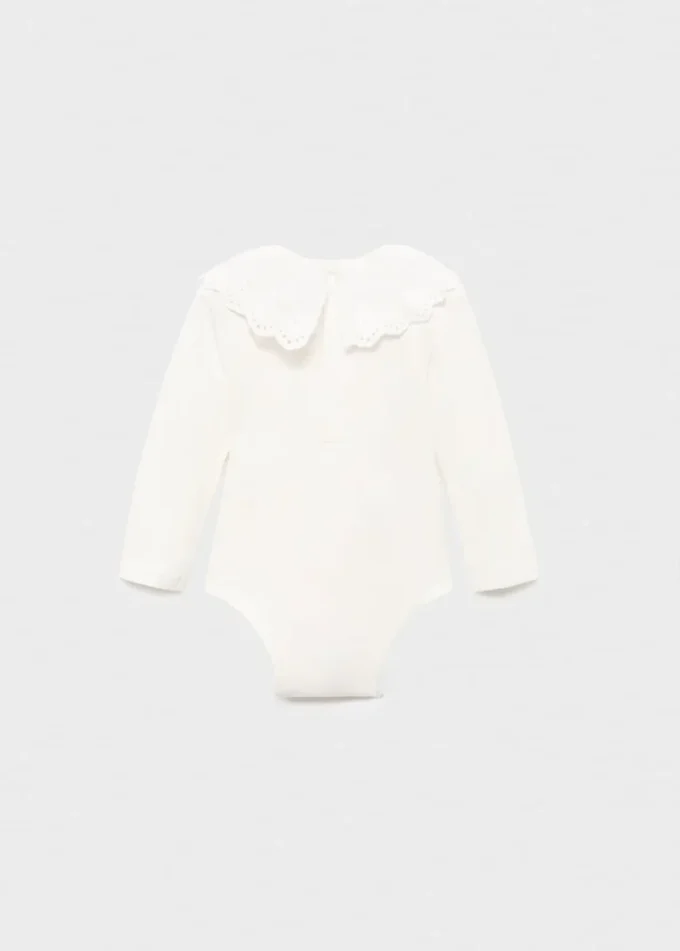 Bawełniany body z dekoltem babydoll Bawełniany body z dekoltem babydoll