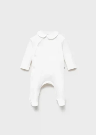 Bawełniany body z kołnierzykiem typu Peter Pan